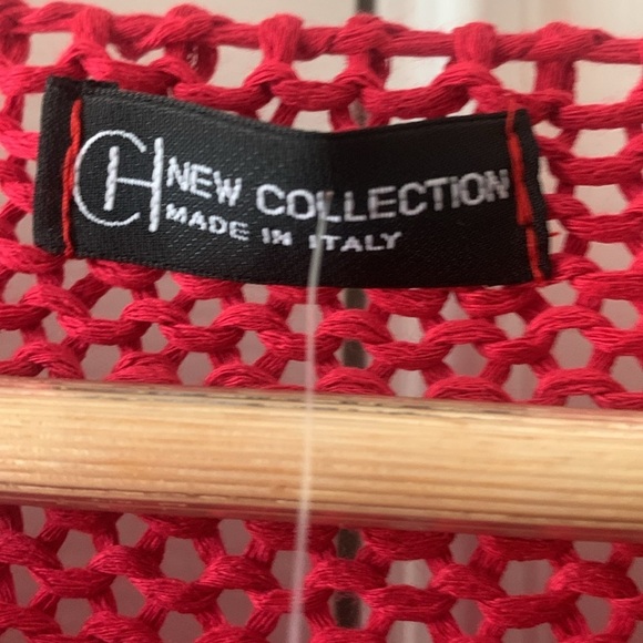 NWT Made In Italy 🇮🇹 Oversized Red Sweater One Size - Picture 5 of 10